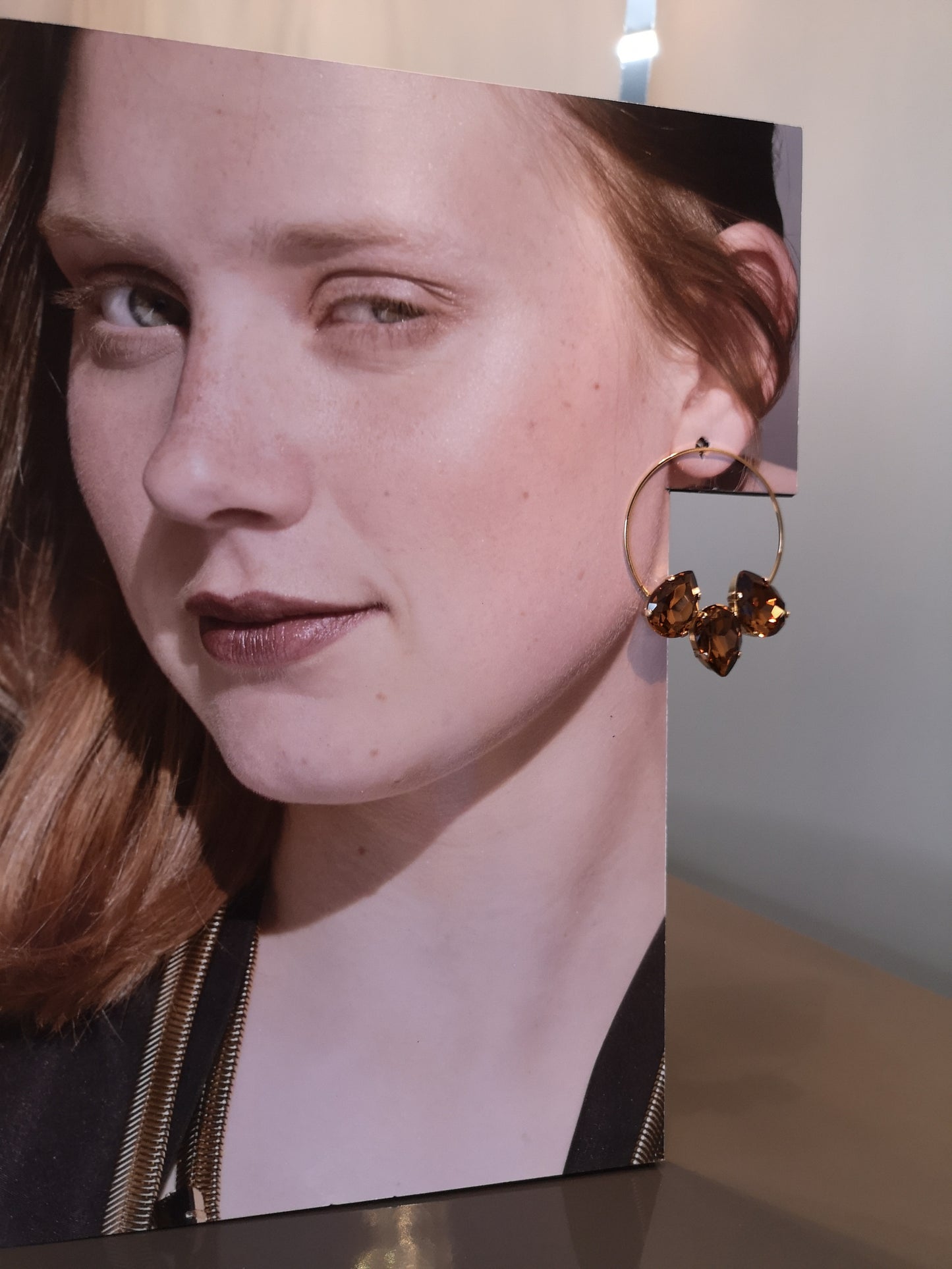 Livia earrings with 3 classic crystals