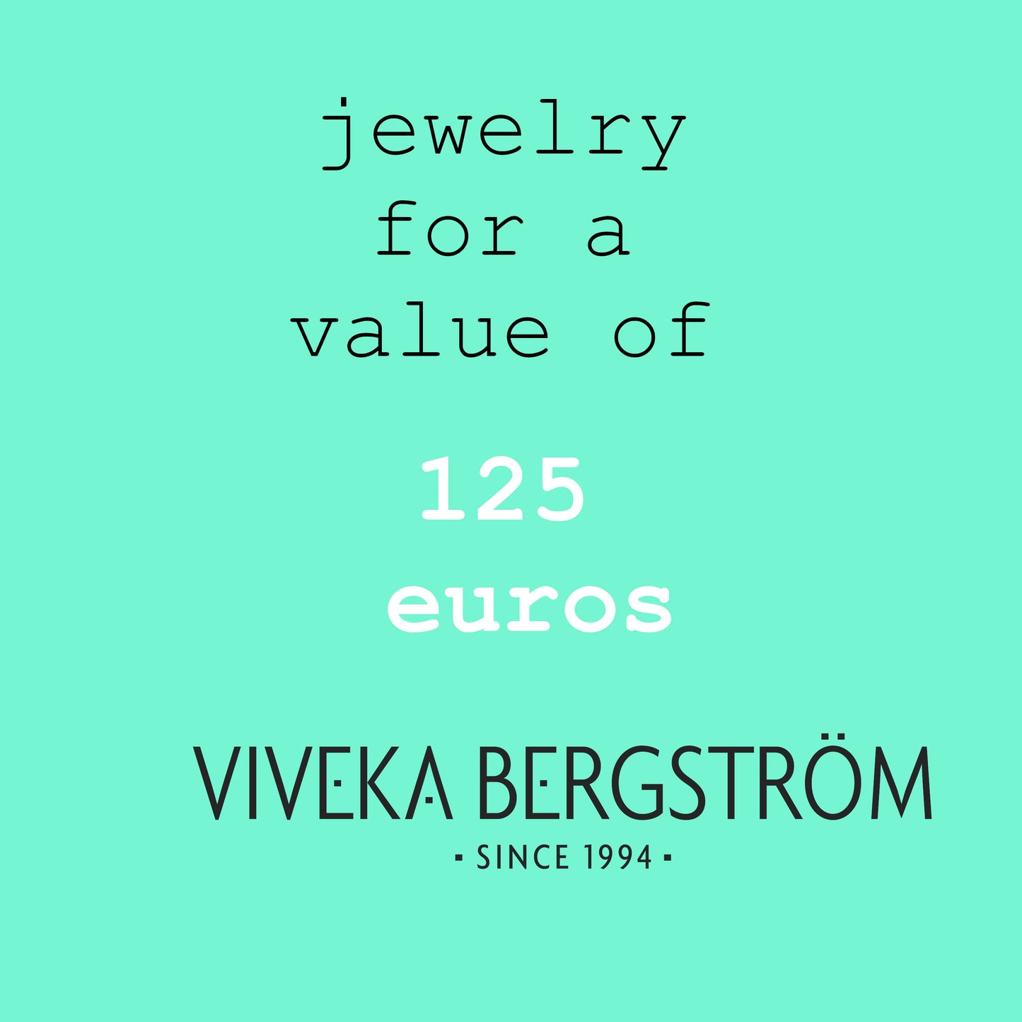 Gift card - Viveka Bergström Jewellery